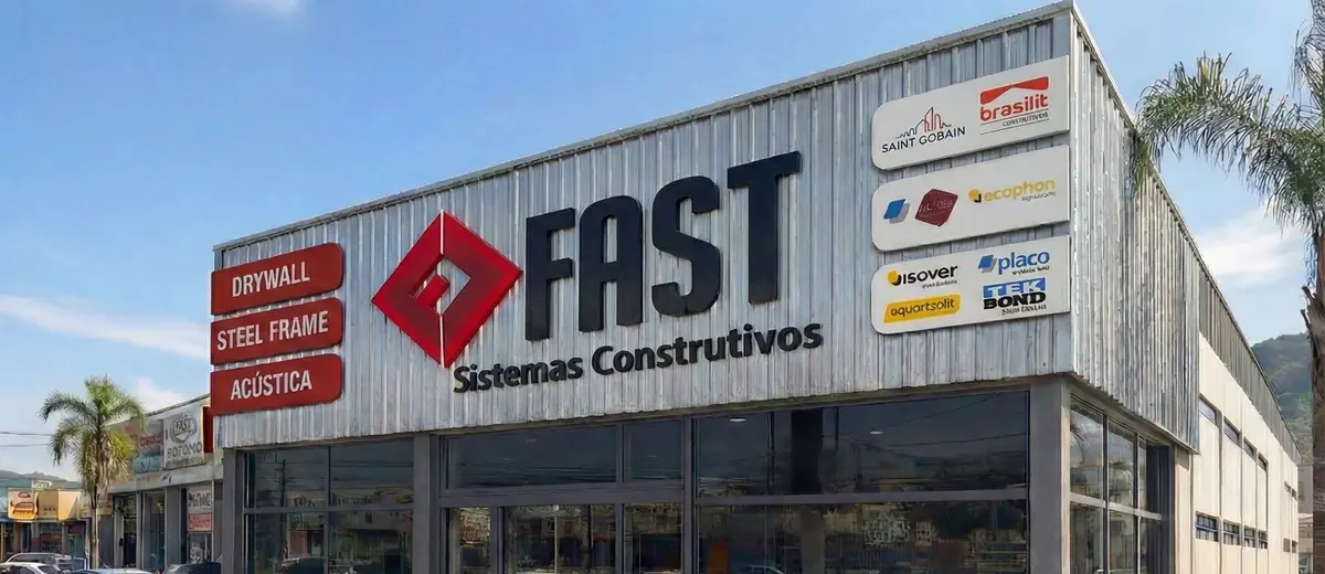 Fachada de uma unidade franqueada Fast Sistemas Construtivos