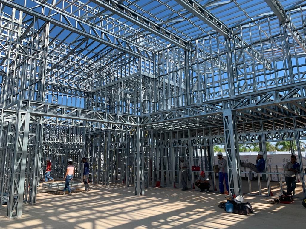 Edificação institucional em Steel Frame, obra atendida pela rede Fast